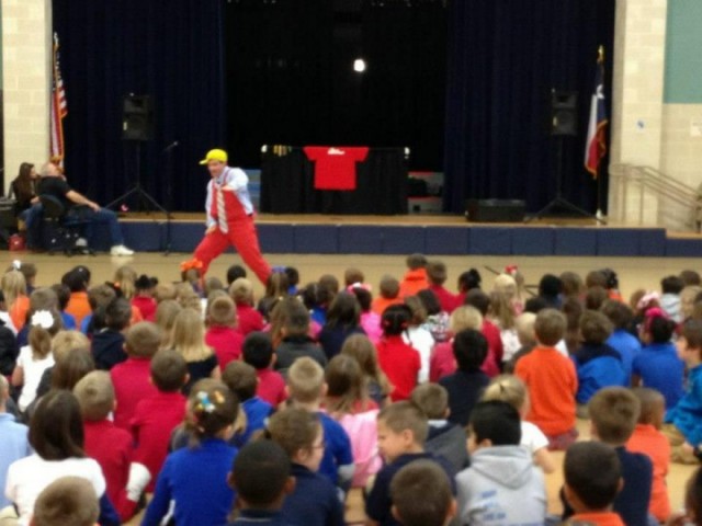 School assembly in Burleson,TX 